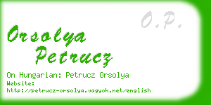 orsolya petrucz business card